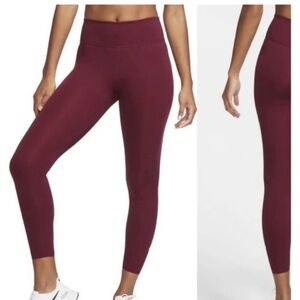 Maroon High-Waisted Leggings